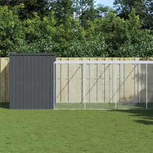 vidaXL Niche pour chien avec cour anthracite 214x865x181 cmVendu parvidaxl