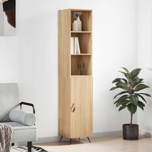 vidaXL Buffet haut Chêne sonoma 34,5x34x180 cm Bois d'ingénierie pas cher