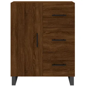 vidaXL Buffet haut Chêne marron 69,5x34x180 cm Bois d'ingénierie pas cher