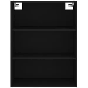 vidaXL Buffet haut Noir 69,5x34x180 cm Bois d'ingénierie pas cher