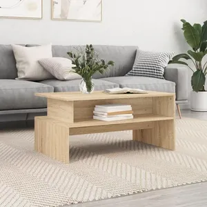 Comparateur de prix : vidaXL Table basse chêne sonoma 90x55x42,5 cm bois d'ingénierie