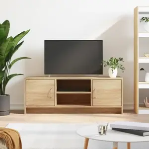 Comparateur de prix : vidaXL Meuble TV chêne sonoma 102x30x37,5 cm bois d'ingénierie