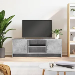 Comparateur de prix : vidaXL Meuble TV gris béton 102x30x37,5 cm bois d'ingénierie