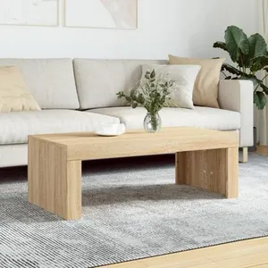Comparateur de prix : vidaXL Table basse chêne sonoma 102x50x36 cm bois d'ingénierie