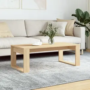 Comparateur de prix : vidaXL Table basse chêne sonoma 102x50x35 cm bois d'ingénierie