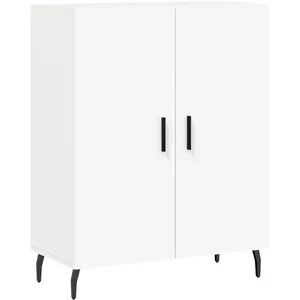 vidaXL Buffet haut Blanc 69,5x34x180 cm Bois d'ingénierie pas cher