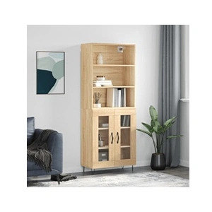 vidaXL Buffet haut Chêne sonoma 69,5x34x180 cm Bois d'ingénierie pas cher