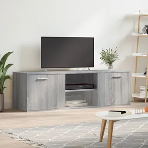 vidaXL Meuble TV sonoma gris 120x34x37 cm bois d'ingénierie pas cher