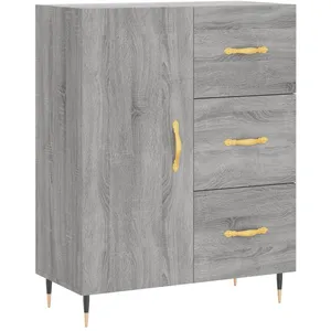 vidaXL Buffet haut Sonoma gris 69,5x34x180 cm Bois d'ingénierie pas cher