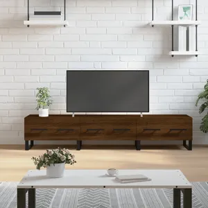 vidaXL Meuble TV chêne marron 150x36x30 cm bois d'ingénierie pas cher