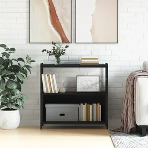 Comparateur de prix : vidaXL Bibliothèque noir 80x30x78,5 cm bois d'ingénierie et fer