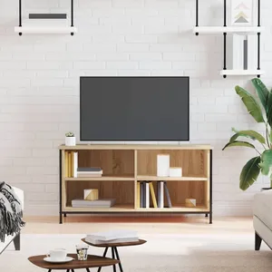 vidaXL Meuble TV Chêne sonoma 100x40x50 cm Bois d'ingénierie pas cher
