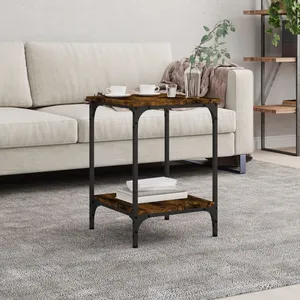Comparateur de prix : vidaXL Table basse chêne fumé 40x40x55 cm bois d'ingénierie