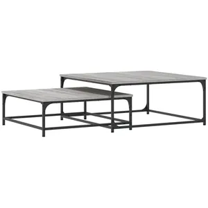 Comparateur de prix : vidaXL Tables basses gigognes 2 pcs sonoma gris bois d'ingénierie