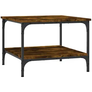 vidaXL Table basse chêne fumé 55x55x40 cm bois d'ingénierie pas cher