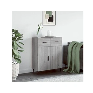 Comparateur de prix : VIDAXL Buffet, Armoire avec Pieds, Meuble de Rangement avec Portes, Organisateur de Salon Intérieur, Moderne, Sonoma Gris Bois d'Ingénierie