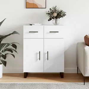 vidaXL Buffet blanc 69,5x34x90 cm bois d'ingénierie pas cher