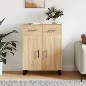 vidaXL Buffet chêne sonoma 69,5x34x90 cm bois d'ingénierie pas cher