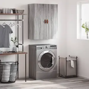 vidaXL Armoire murale sonoma gris 69,5x34x90 cm pas cher