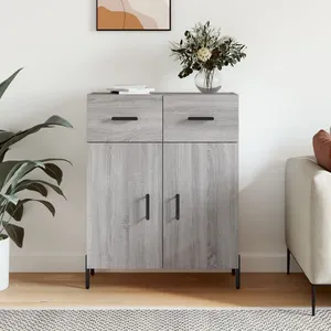 vidaXL Buffet sonoma gris 69,5x34x90 cm bois d'ingénierie pas cher