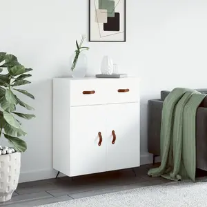 vidaXL Buffet blanc 69,5x34x90 cm bois d'ingénierie pas cher