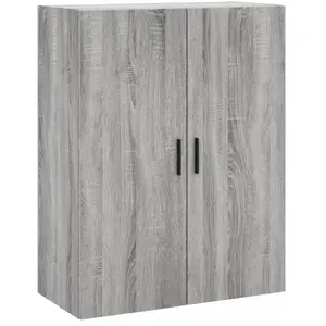 vidaXL Armoire murale sonoma gris 69,5x34x90 cm pas cher
