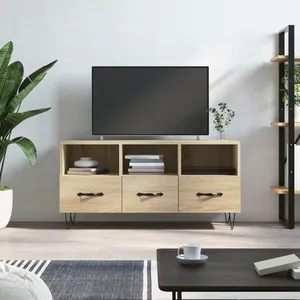 vidaXL Meuble TV chêne sonoma 102x36x50 cm bois d'ingénierie pas cher