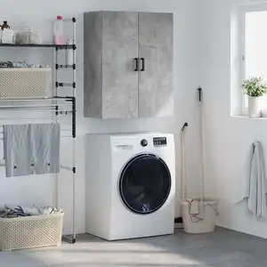 vidaXL Armoire murale gris béton 69,5x34x90 cm pas cher