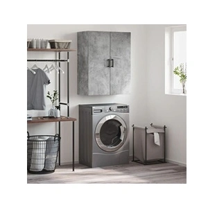 vidaXL Armoire murale gris béton 69,5x34x90 cm pas cher