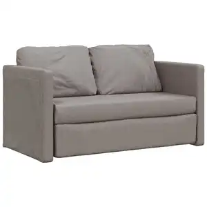 vidaXL Canapé-lit 2 en 1 taupe 112x174x55 cm tissu