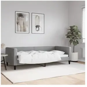 vidaXL Lit de repos gris clair 90x200 cm Tissu pas cher
