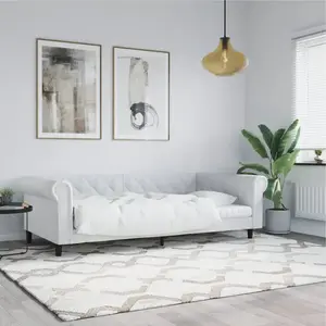 vidaXL Lit de jour blanc 90x200 cm similicuir pas cher