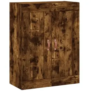 vidaXL Armoire murale chêne fumé 69,5x34x90 cm bois d'ingénierie pas cher