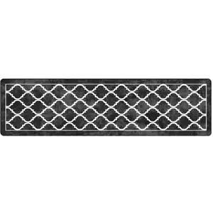 Comparateur de prix : vidaXL Tapis lavable noir et blanc 80x300 cm antidérapant