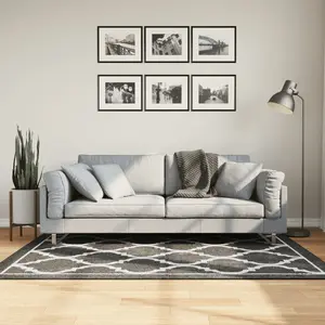 Comparateur de prix : vidaXL Tapis lavable noir et blanc 120x180 cm antidérapant