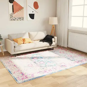 vidaXL Tapis lavable multicolore 160x230 cm antidérapant pas cher