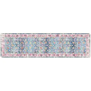 Comparateur de prix : vidaXL Tapis lavable multicolore 80x300 cm antidérapant