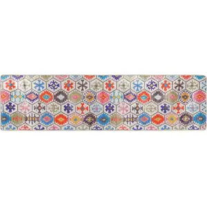 Comparateur de prix : vidaXL Tapis lavable multicolore 80x300 cm antidérapant