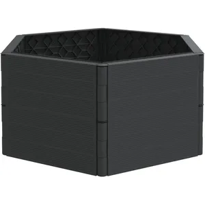 Comparateur de prix : vidaXL Jardinières de jardin 2 pcs anthracite PP