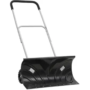 vidaXL Pelle à neige avec poignée extensible noir 66 cm lame en acier pas cher