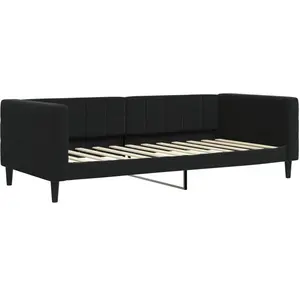 vidaXL Lit de repos noir 90x200 cm velours pas cher