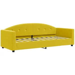 vidaXL Lit de repos jaune 80x200 cm velours pas cher