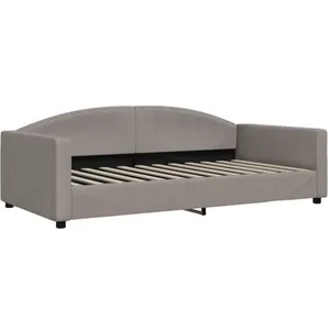 vidaXL Vidaxl Lit De Repos Taupe 100x200 Cm Tissu pas cher
