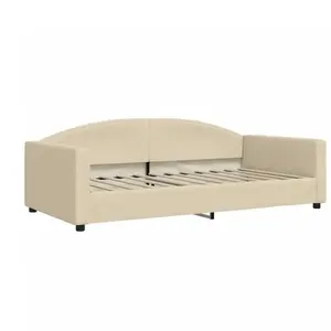 vidaXL Lit de repos crème 100x200 cm tissu pas cher