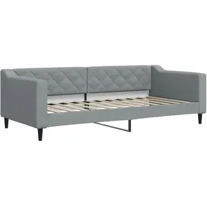 vidaXL Lit de repos gris clair 90x200 cm Tissu pas cher