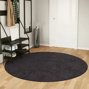 Comparateur de prix : vidaXL Tapis lavable anthracite Ø 200 cm antidérapant