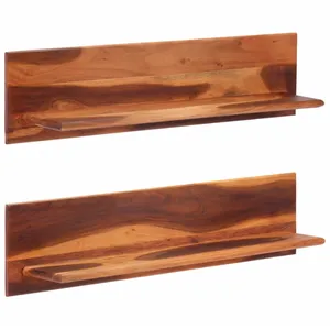 Comparateur de prix : vidaXL Étagères murales 2 pcs 112x20x26 cm bois massif d'acacia