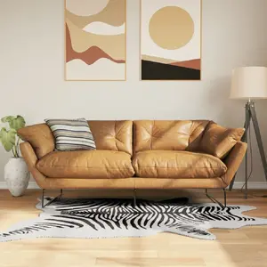 Comparateur de prix : vidaXL Tapis noir et blanc 120x170 cm motif zèbre lavable antidérapant