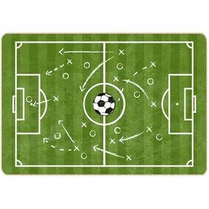 Comparateur de prix : vidaXL Tapis enfant 160x230cm terrain de football antidérapant lavable