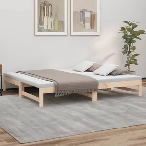 vidaXL Lit coulissant 2x(90x190) cm Bois de pin massif pas cher